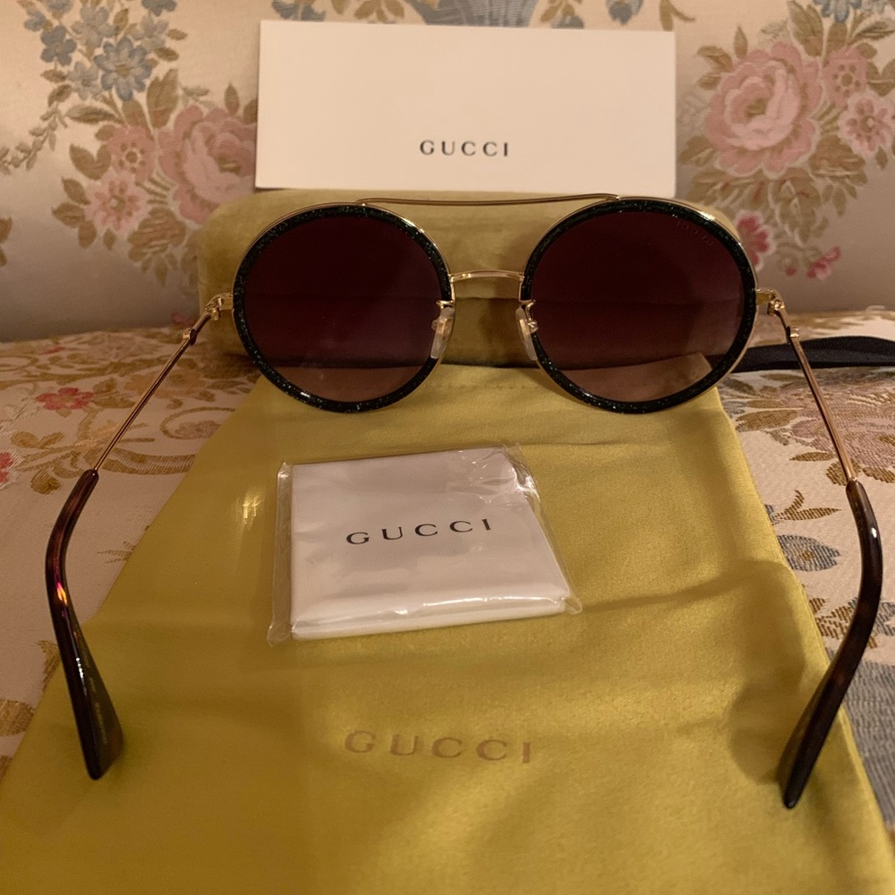 Authentic Gucci Monogram Gg Round Sunglasses Unis… - image 7